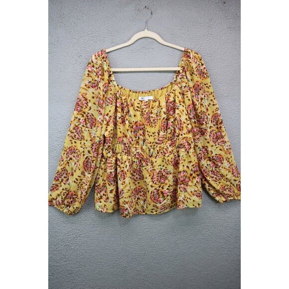 Dr 2 Off the Shoulders Long Balloon Sleeves Gauzy Babydoll Top-XL-Cottagecore - Picture 1 of 11